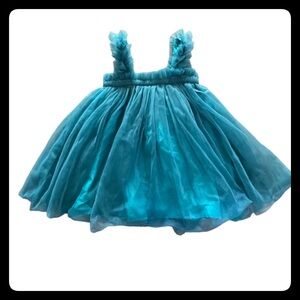 Toddler Girls Teal Tulle Dress 80cm (12 mos)